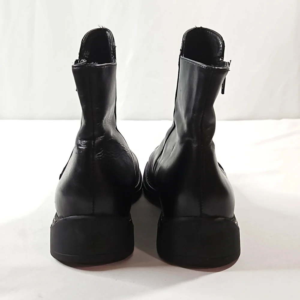 Kenneth Cole Reaction Black Leather Mens Boots Size 38 /6.5 - Picture 5 of 9